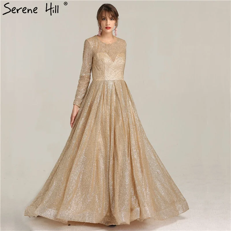 V-Neck Fashion A-Line Evening Dresses Full Beading LA6236