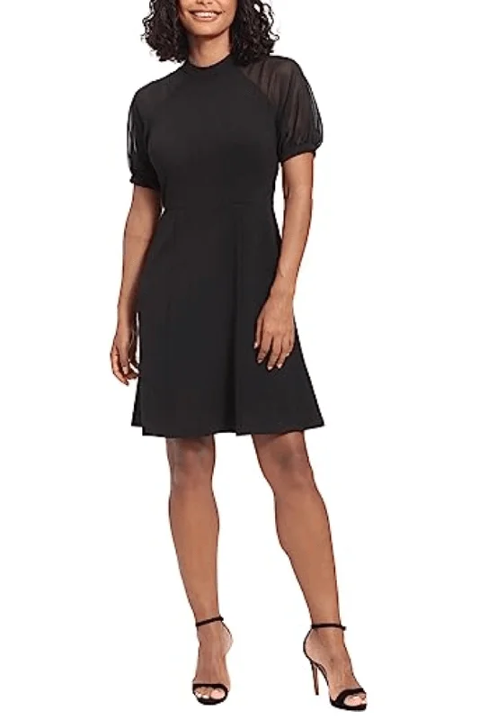 London Times T6475M - Illusion Sleeves Jewel Formal Dress