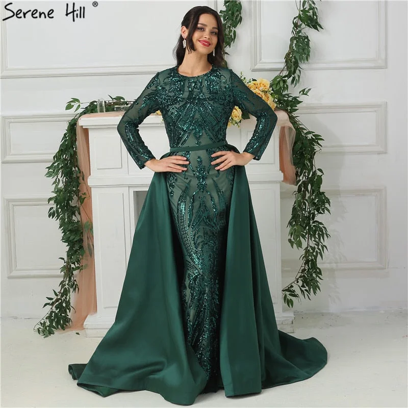 Green Luxury Mermaid Evening Dress  Evening Gowns  LA6613