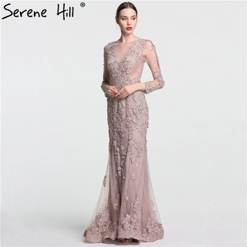 Elegant Mermaid Tulle Long Evening Dresses LA6087