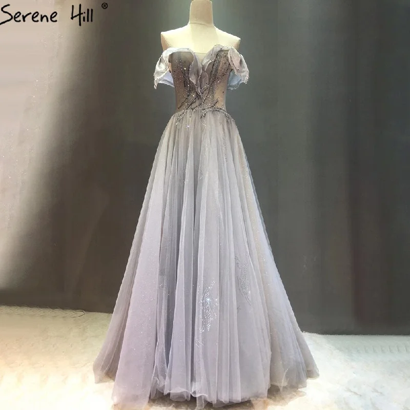 Serene Hill Blue A-Line Sexy Evening Dresses Gowns 2024 Beading Sleeveless For Women Wedding Party LA71148 Serene Hill Blue A-Line Sexy Evening Dresses Gowns 2024 Beading Sleeveless For Women Wedding Party LA71148