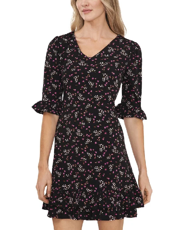 Cece Ruffled Hem Knit Dress
