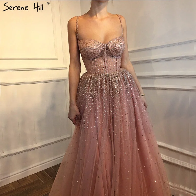 Glitter Sleeveless Beach Tulle Evening DressesStrap Fashion Formal Evening Gowns LA6343 Glitter Sleeveless Beach Tulle Evening DressesStrap Fashion Formal Evening Gowns LA6343