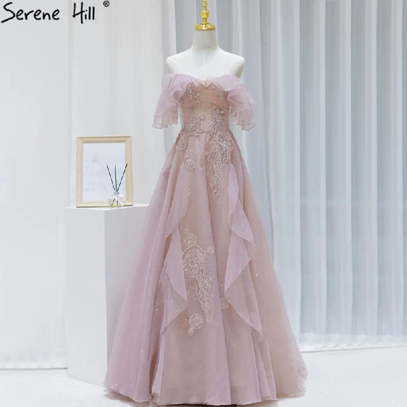 Serene Hill Pink A-Line Sexy Evening Dresses Gowns 2024 Beaded Sweetheart For Women Wedding Party LA71405 Serene Hill Pink A-Line Sexy Evening Dresses Gowns 2024 Beaded Sweetheart For Women Wedding Party LA71405