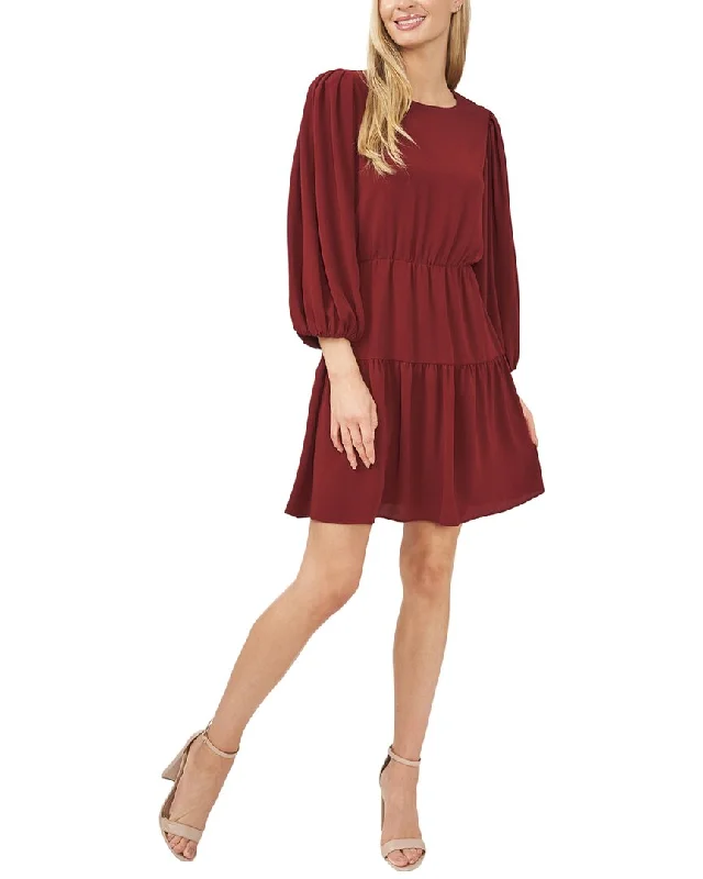 Cece Ruffled Puff Sleeve Dress