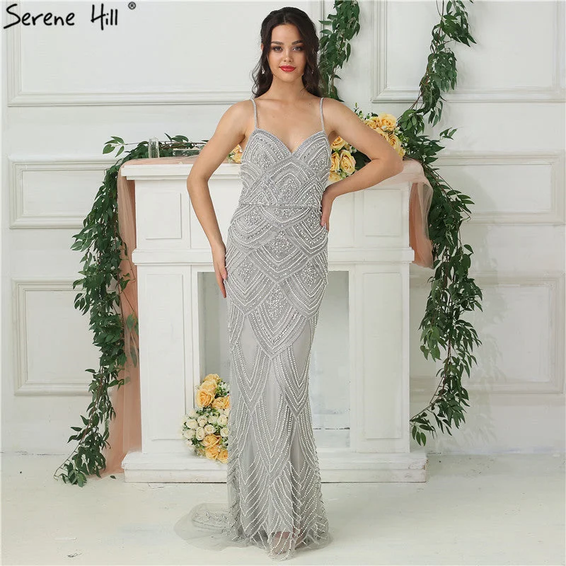 Dubai New Luxury Sexy Sleeveless Evening Dresses Mermaid Diamond Beading Mermaid Evening Gowns 2024 LA6628 Dubai New Luxury Sexy Sleeveless Evening Dresses Mermaid Diamond Beading Mermaid Evening Gowns 2024 LA6628