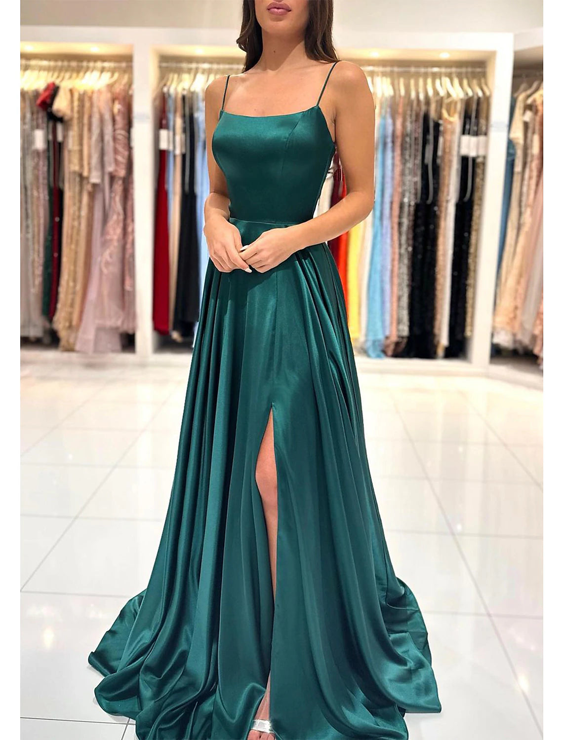 A-Line Prom Dress Red Green Dresses Empire Dress Red Green Dress Formal Prom Floor Length Sleeveless Sweetheart Imitation Silk Backless with Pleats A-Line Prom Dress Red Green Dresses Empire Dress Red Green Dress Formal Prom Floor Length Sleeveless Sweetheart Imitation Silk Backless with Pleats