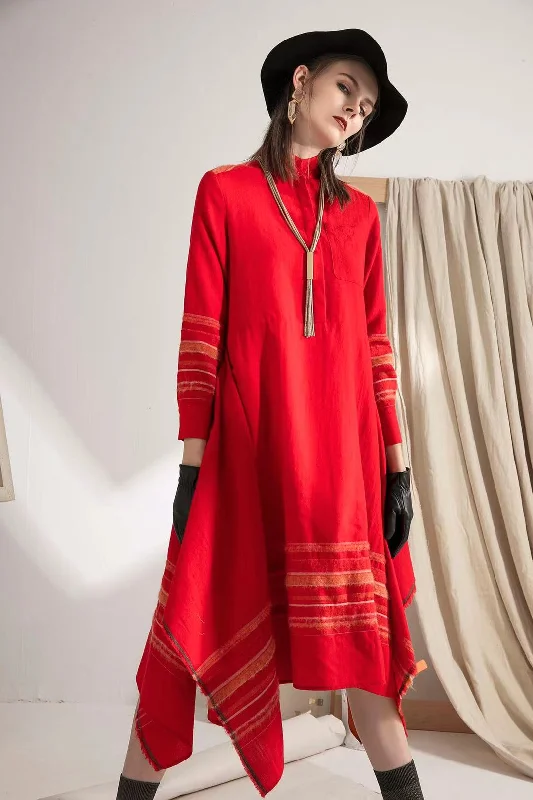 Reese Asymmetrical Linen Dress