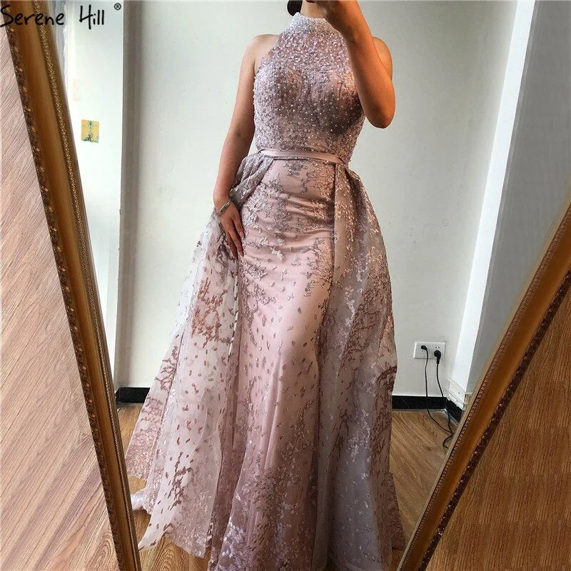 Grey Dubai Design Sleeveless Sexy Evening Dresses 2024 Embroidery Diamonds Mermaid Formal Dress Real Photo LA70014 Grey Dubai Design Sleeveless Sexy Evening Dresses 2024 Embroidery Diamonds Mermaid Formal Dress Real Photo LA70014
