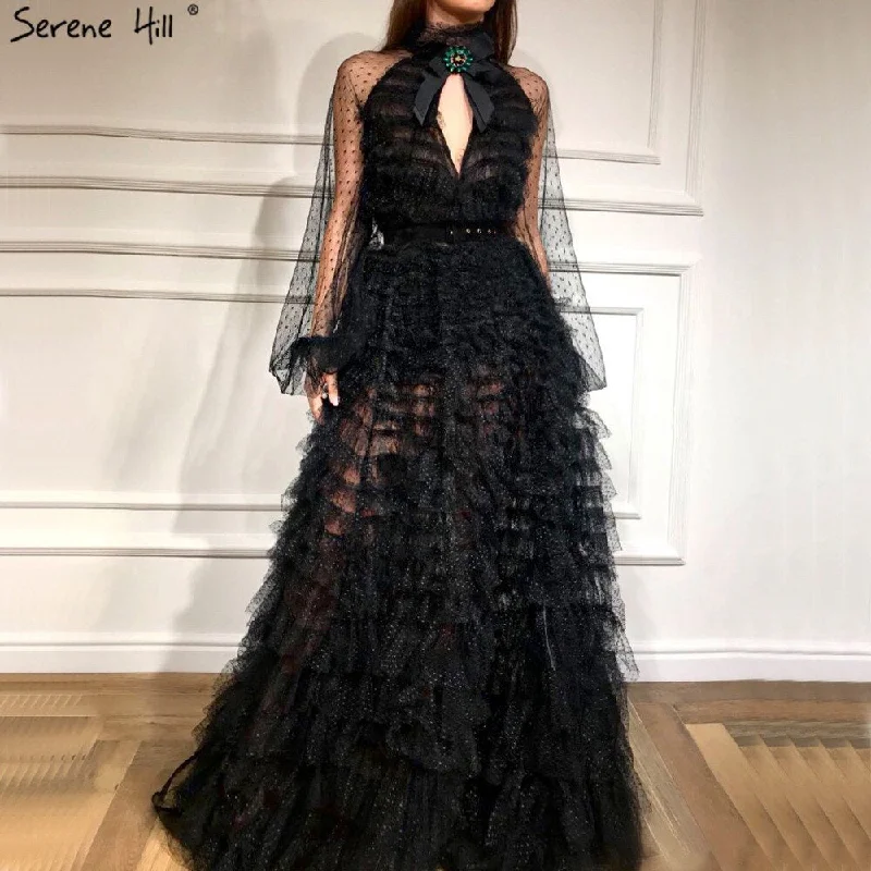 Black Perspective Sexy Evening Dresses 2024 Bow CUT-OUT Long Sleeves Evening Gowns Serene Hill LA60906 Black Perspective Sexy Evening Dresses 2024 Bow CUT-OUT Long Sleeves Evening Gowns Serene Hill LA60906