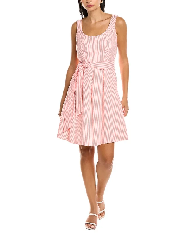 Anne Klein Seersucker Mini Dress Cozy Sweater Mini Dress
