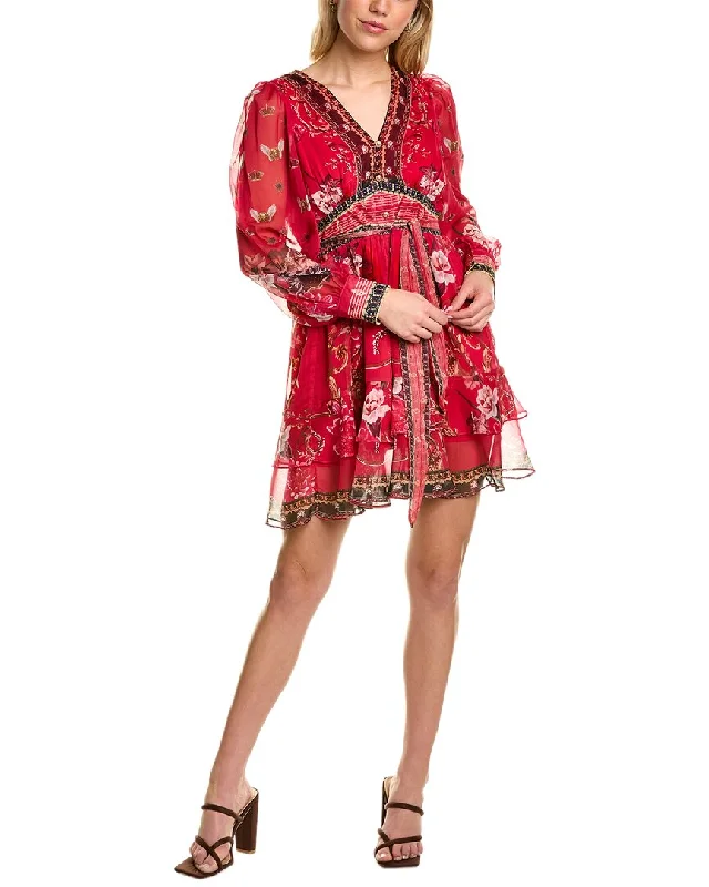 Beulah Silk Mini Dress Chic Halter Mini Dress