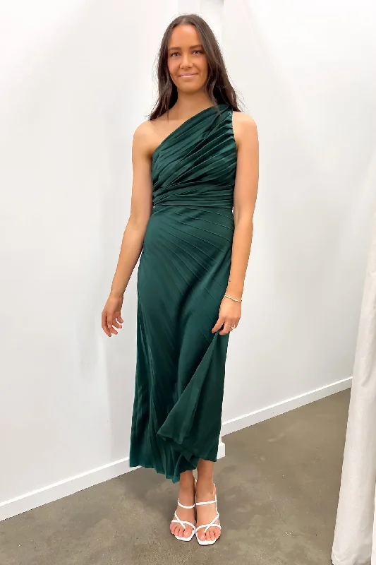 Caralee Midi Dress Emerald Classic Black Midi Dress