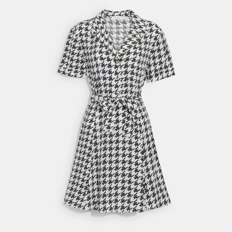 Coach Outlet Houndstooth Mini Dress