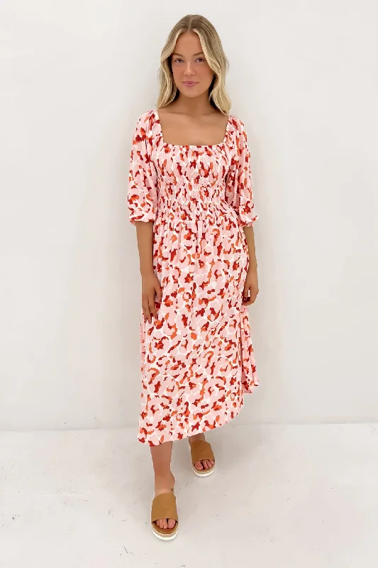 Devon Midi Dress Confetti Stylish Animal Print Midi Dress