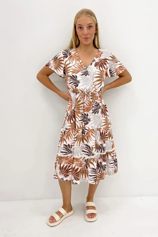 Ember Midi Dress Into The Sun Fern Stylish Striped Midi Dress