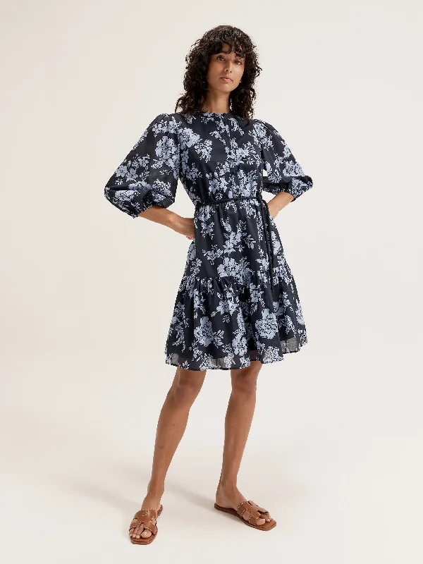 High Seas Floral Mini Dress Cozy Wraparound Mini Dress