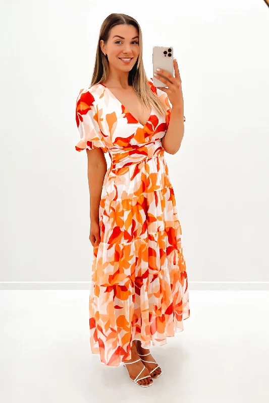 Jeremiah Midi Dress Multi Elegant Faux Wrap Midi Dress