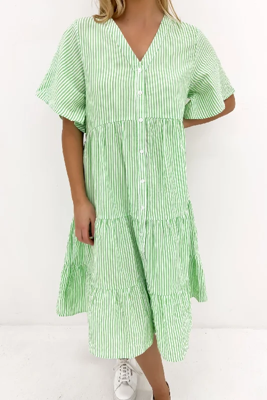 Kelis Midi Dress Jade Trendy Ruched Side Midi Dress