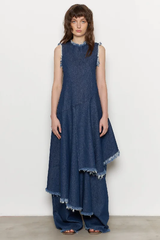 Sleeveless Midi Dress Comfortable Lace-Up Midi Dress