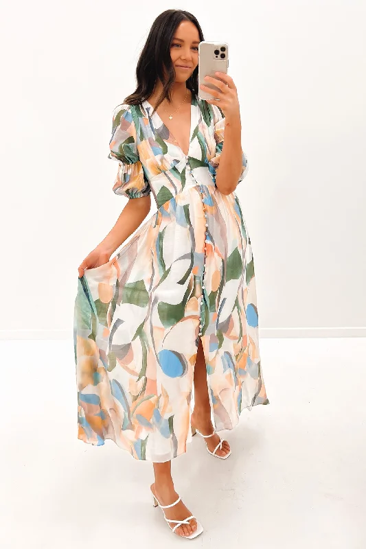Matilda Midi Dress Olive Comfortable Wrap Midi Dress