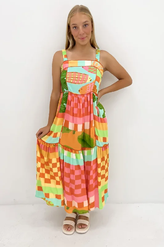Millie Midi Dress South Beach Stylish Cold Shoulder Midi Dress