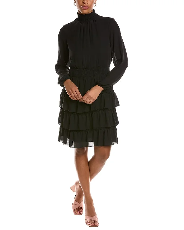 Nanette by Nanette Lepore Tiered Mini Dress Comfortable Wrap Mini Dress