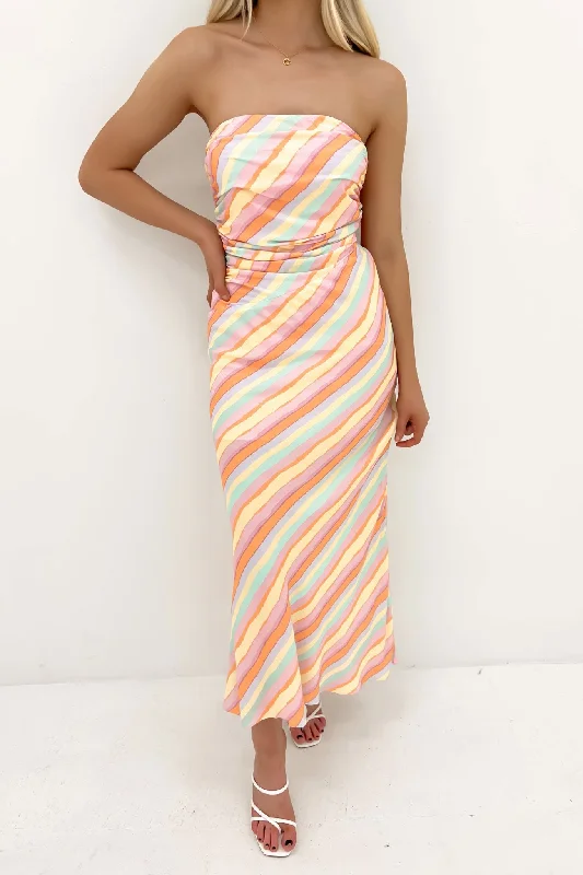 Rowen Midi Dress Fruit Tingle Elegant Lace Trim Midi Dress