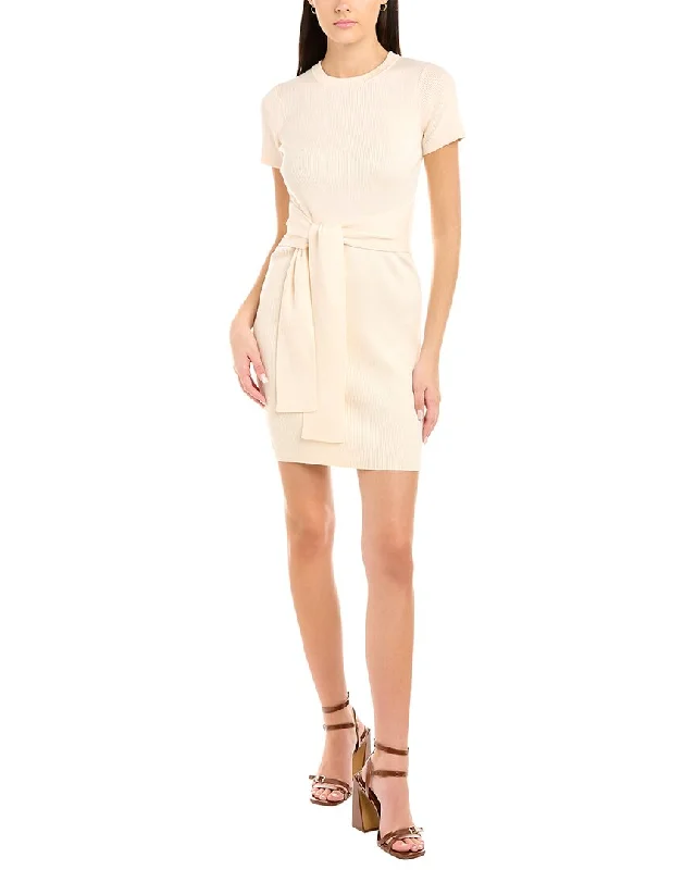 Toccin Front Tie Mini Dress Comfortable Shift Mini Dress