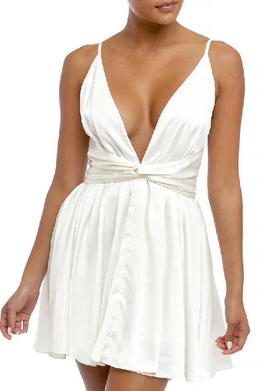 Twist Mini Dress Fashionable Mini Dress with Slits