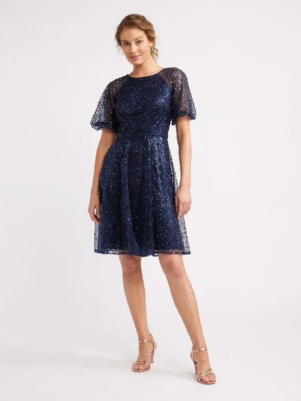 Venetian Mini Dresses Trendy Mini Dress with Belt