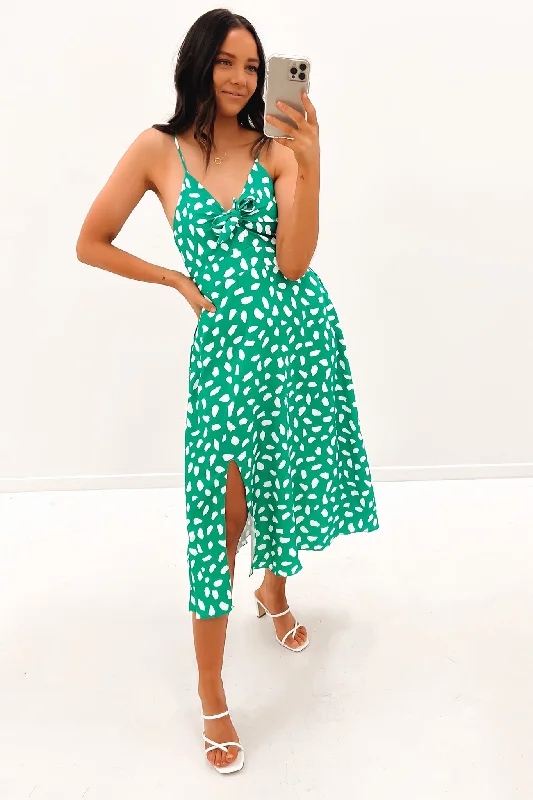 Victoria Midi Dress Green Trendy Shift Midi Dress