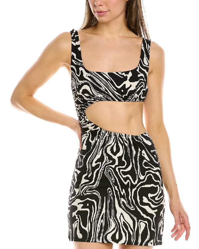 WeWoreWhat Ruched Cut Out Mini Dress Elegant Sequin Mini Dress
