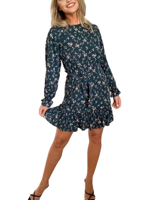 Womens Flint Long Sleeve Mini Dress