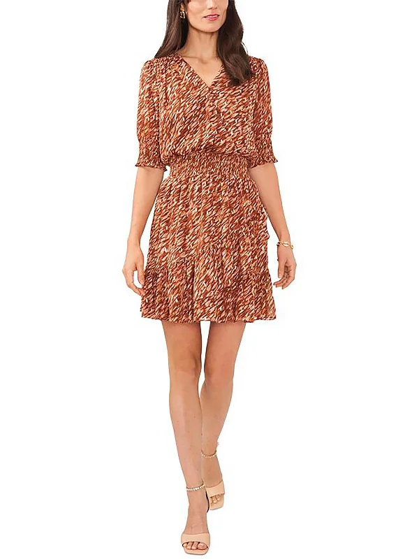 Womens Printed Short Mini Dress