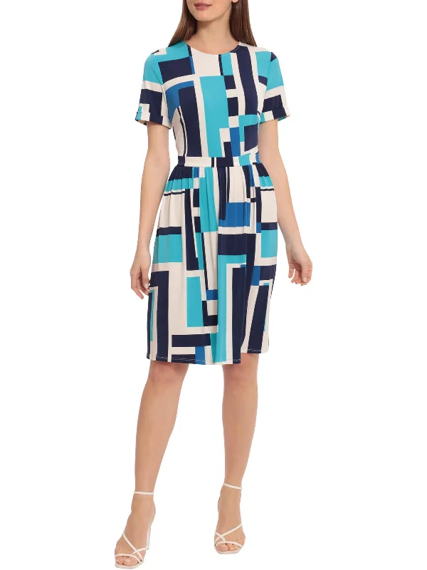 Womens Printed Short Mini Dress Stylish Spaghetti Strap Mini Dress