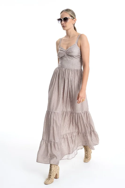 AGNES MAXI DRESS, TAUPE