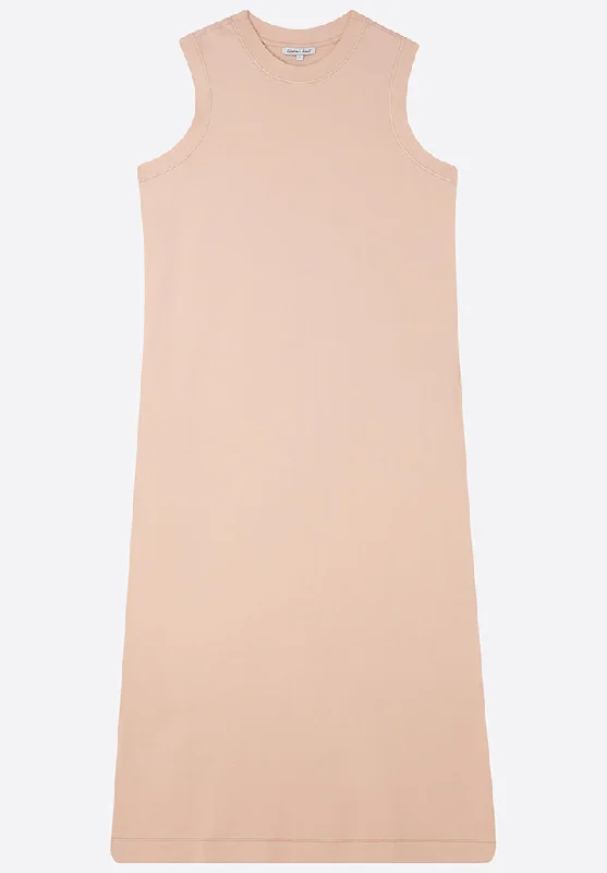 Kerri Sleeveless Jersey Maxi Dress In Pink Trendy Printed Maxi Dress