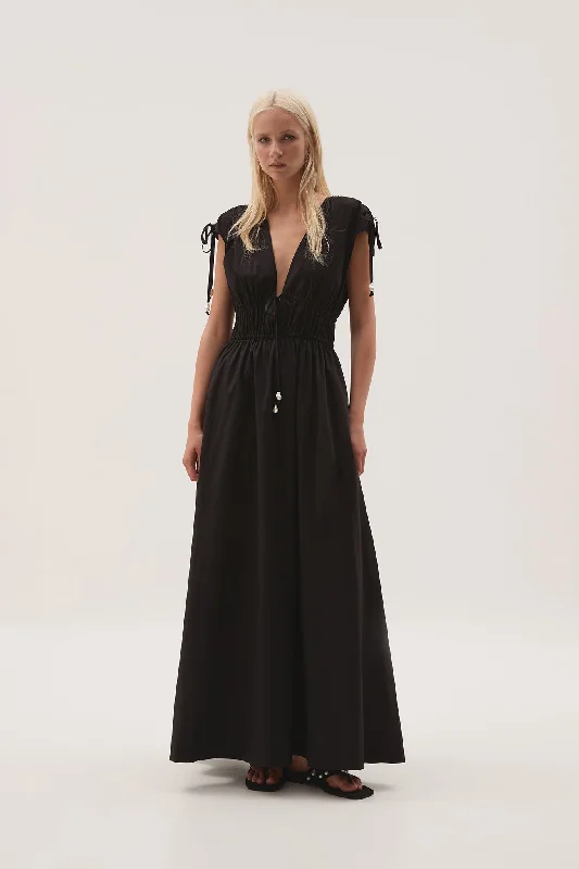 Marley Tie Maxi Dress Stylish Off-Shoulder Maxi Dress