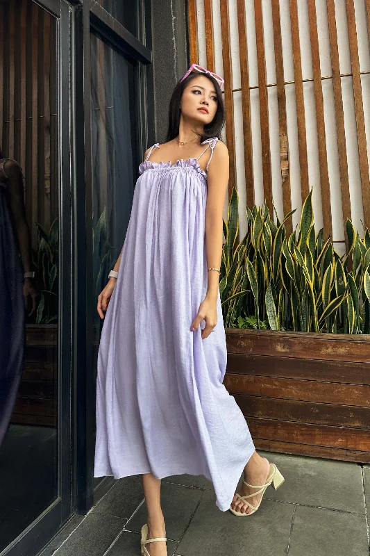 Tenzie Oversized Maxi Dress in Lilac Purple