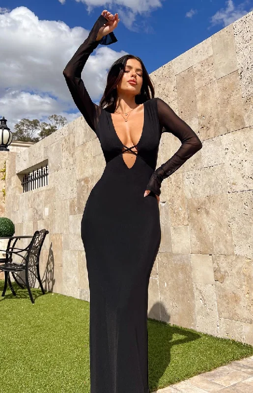 Monni Black Maxi Dress Classic Black Maxi Dress