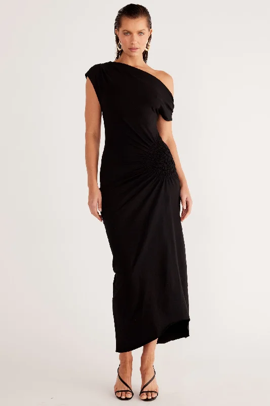 OLIVIDAE MAXI DRESS Cozy Ruffle Sleeve Maxi Dress