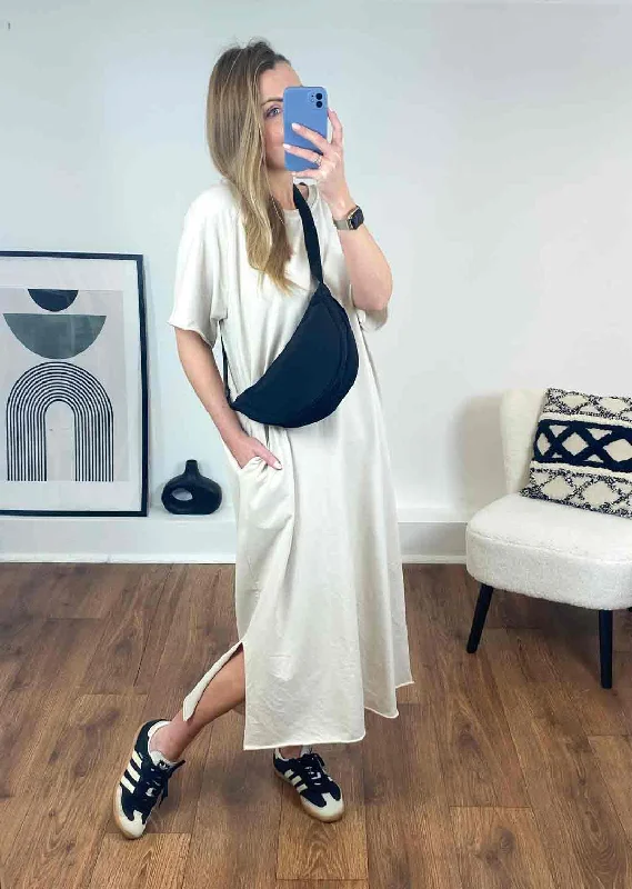 Peyton Jersey Maxi Dress in Cream