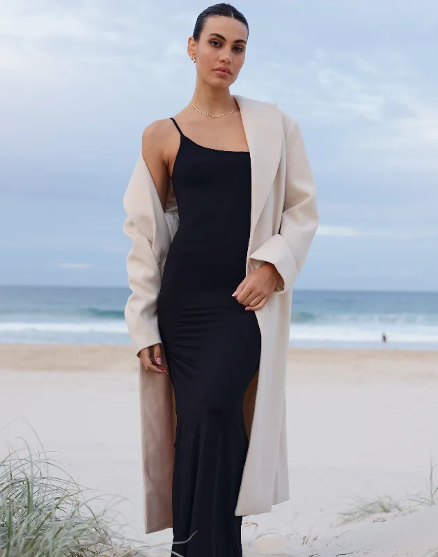 Sofiya Maxi Dress (Black) Trendy Maxi Dress with Bow
