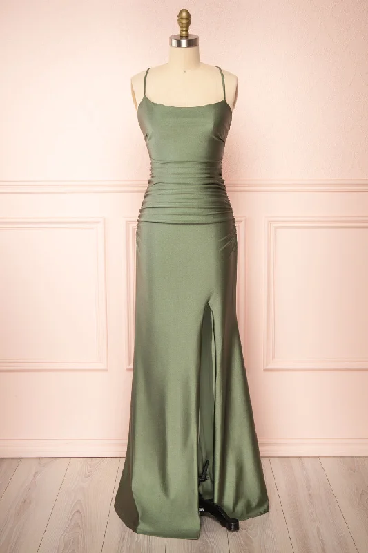 Sonia Sage | Mermaid Maxi Dress w/ Slit Classic Black Maxi Dress
