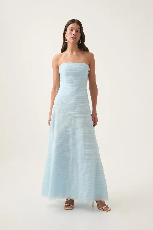 Soundscape Maxi Dress Elegant Lace-Up Maxi Dress