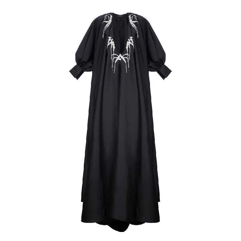 Taffeta  Maxi Dress Comfortable Plunging Neckline Maxi Dress