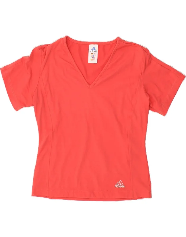 ADIDAS Womens T-Shirt Top UK 12 Medium Red