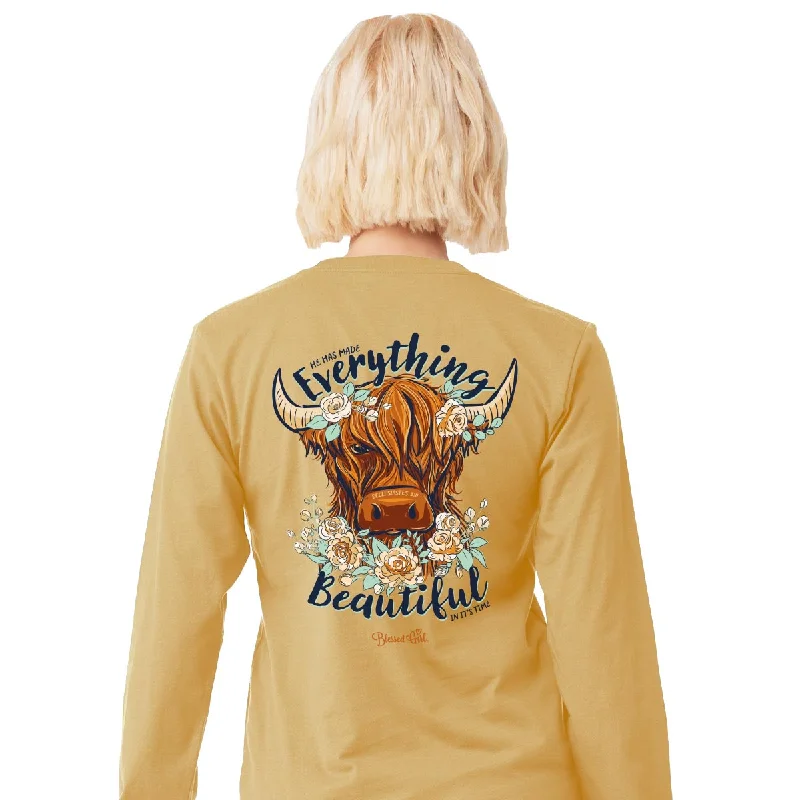 Blessed Girl Womens Long Sleeve T-Shirt Everything Beautiful