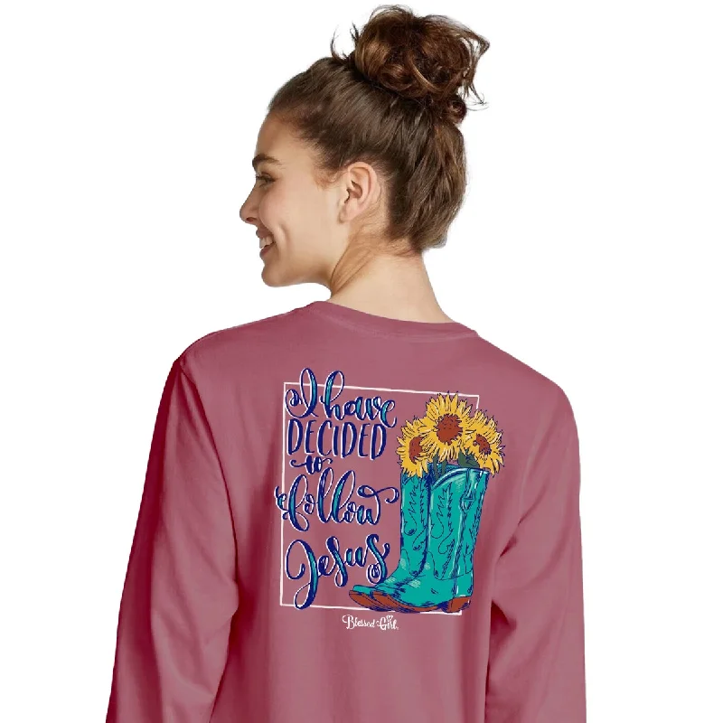 Blessed Girl Womens Long Sleeve T-Shirt I Have Decided